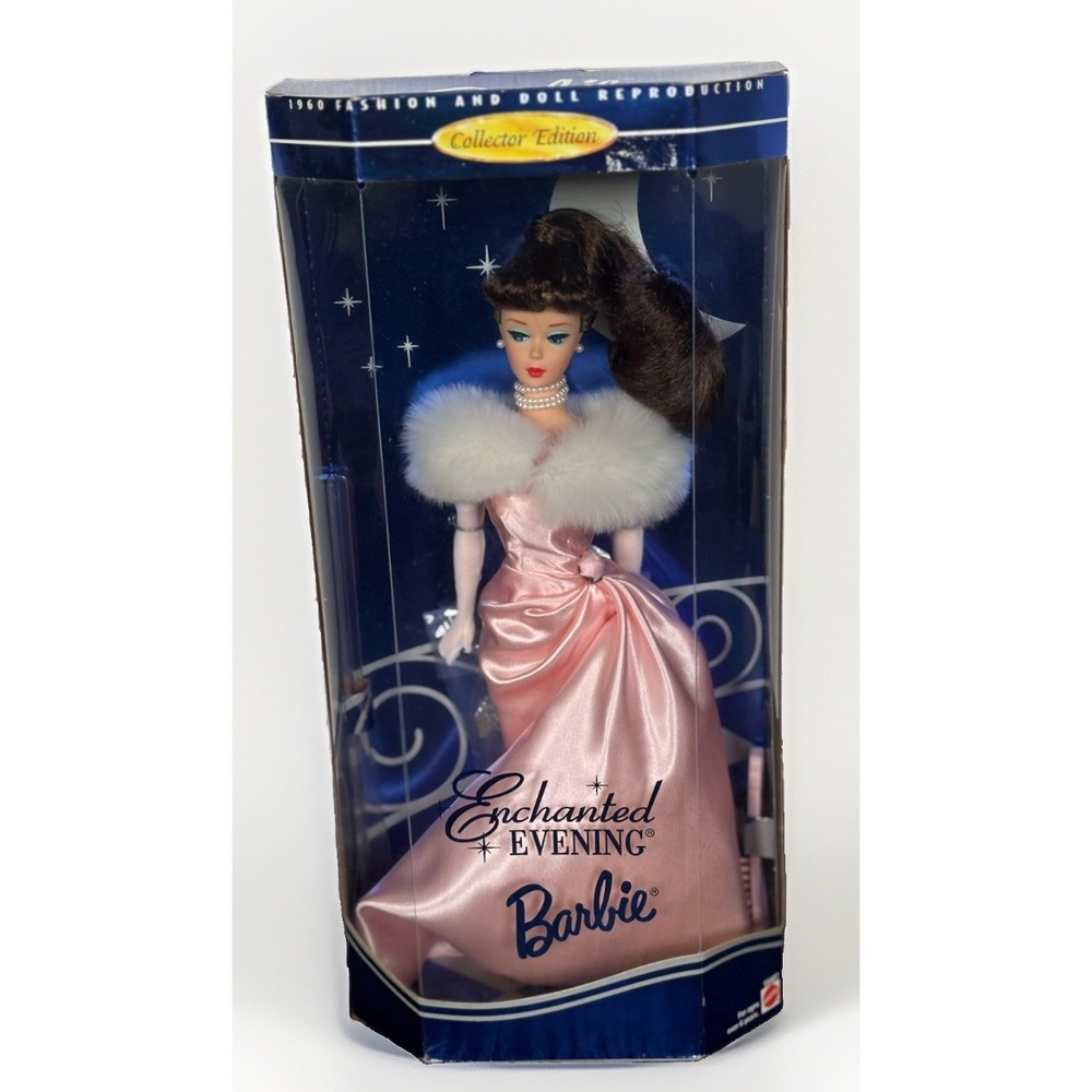 Vtg 1995 Barbie Doll Enchanted Evening 1960 Reproduction Mattel NRFB Brunette